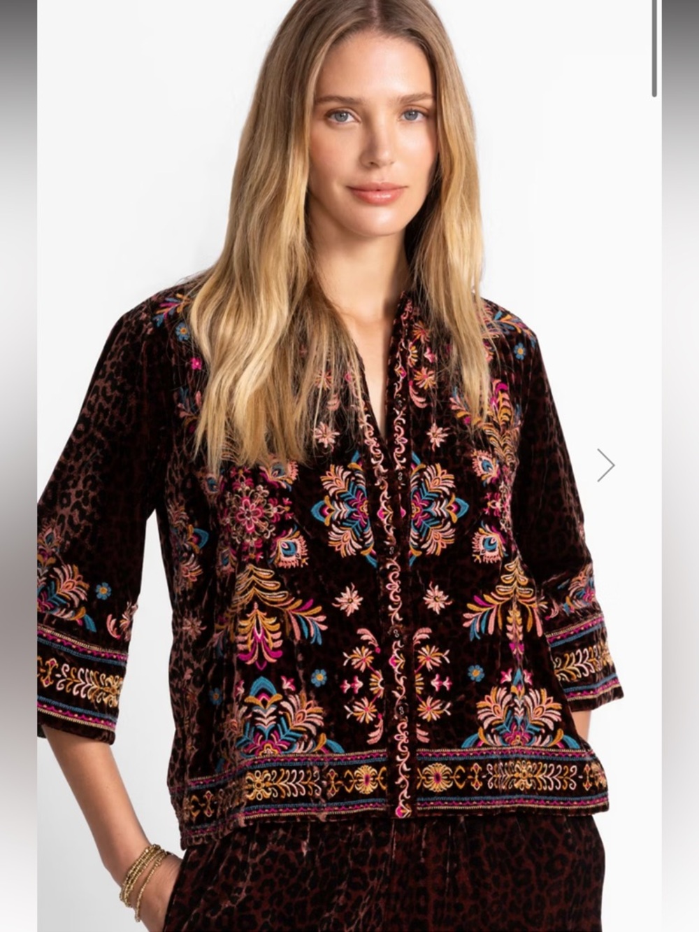 NWT JOHNNY WAS KIMONO SLEEVE SHIRT